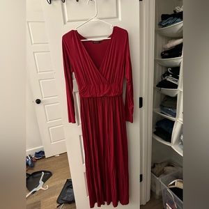 Red maxi dress